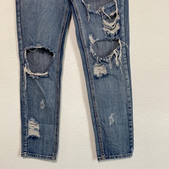One Teaspoon Awesome Baggies Distressed Jeans Straight Leg Size 28 - Picture 4 of 12